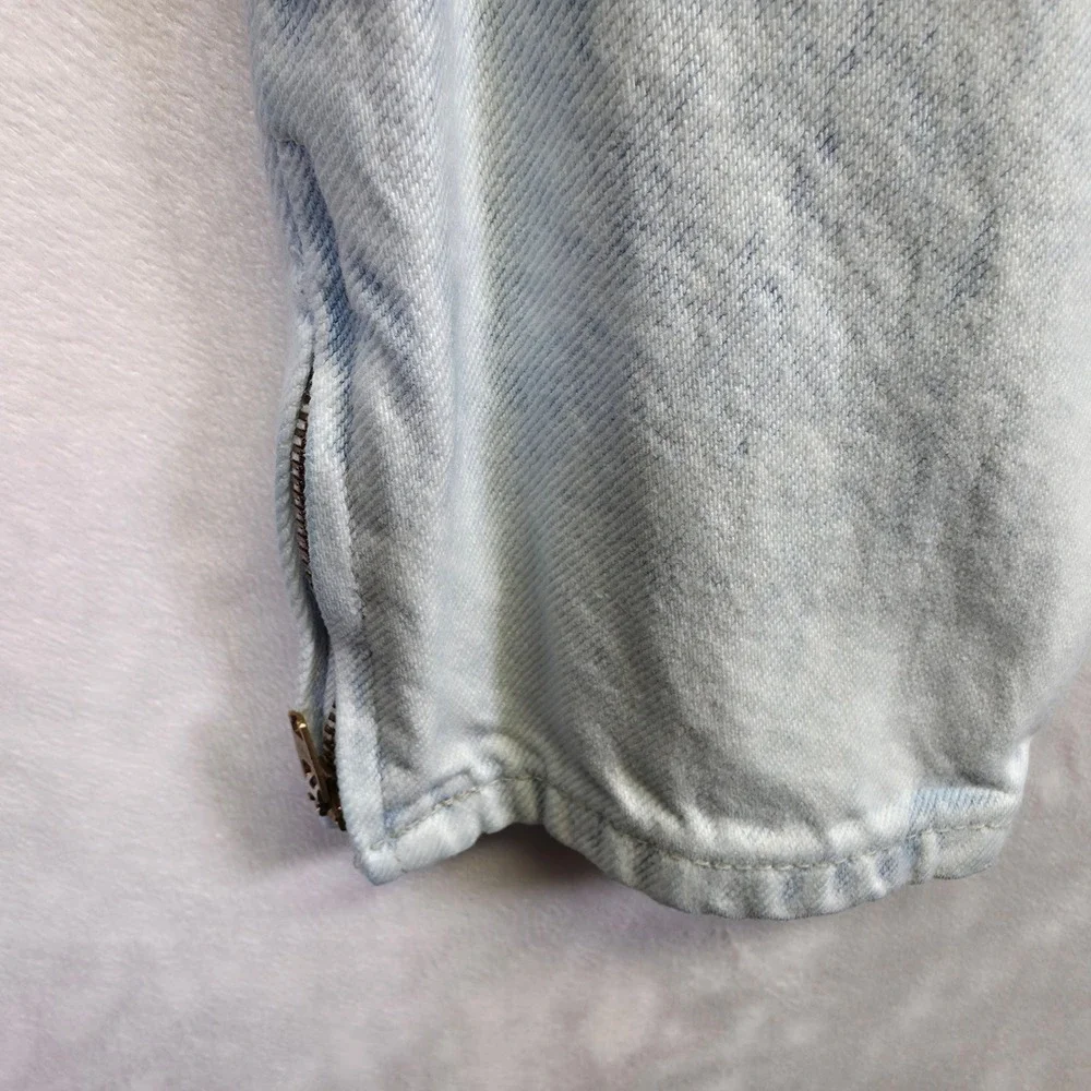 Vintage Bonjour Jeans Womens 2 Light Wash Y2K Acid Wash Mom‎ Grunge Streetwear